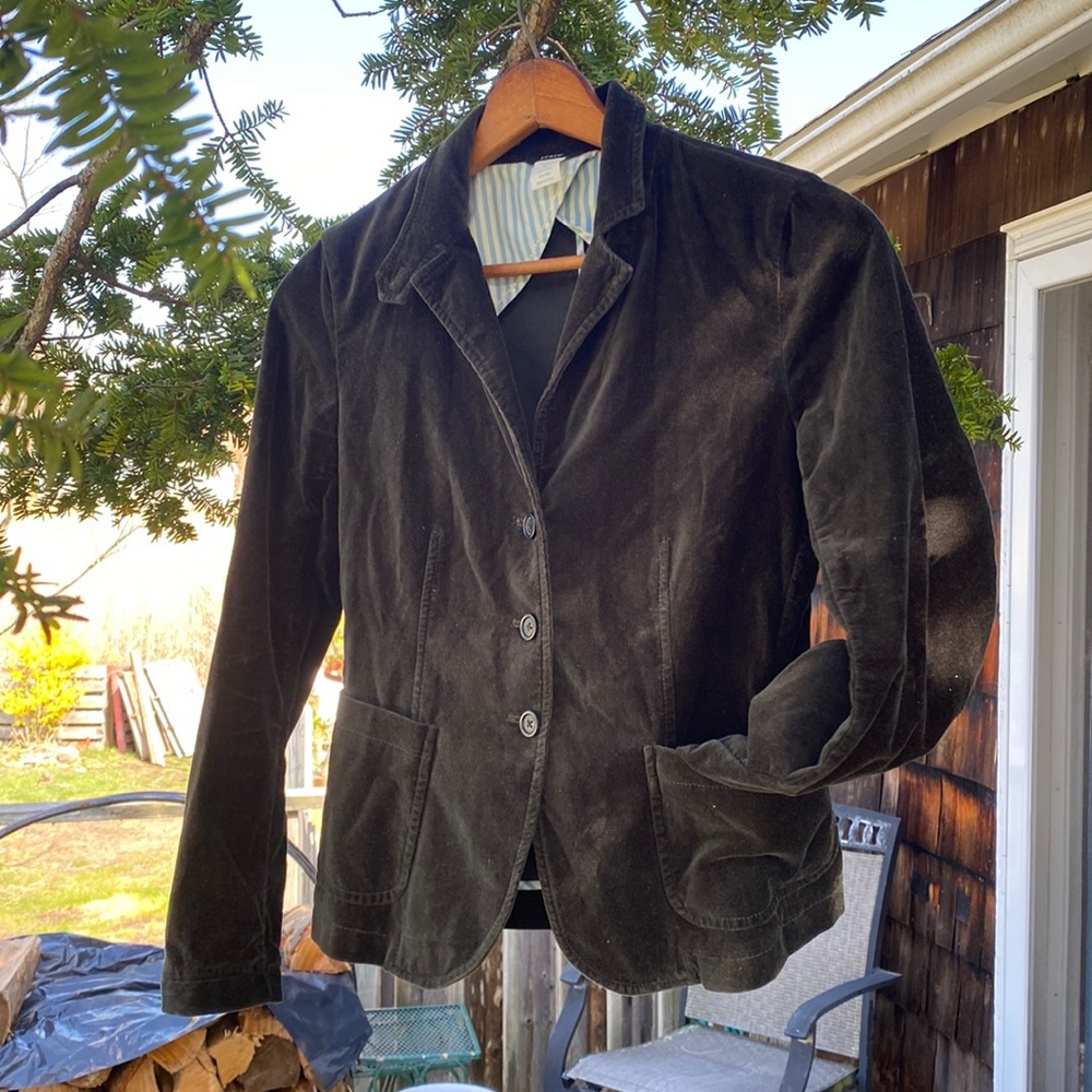 Velvet jacket , dark green , super cute